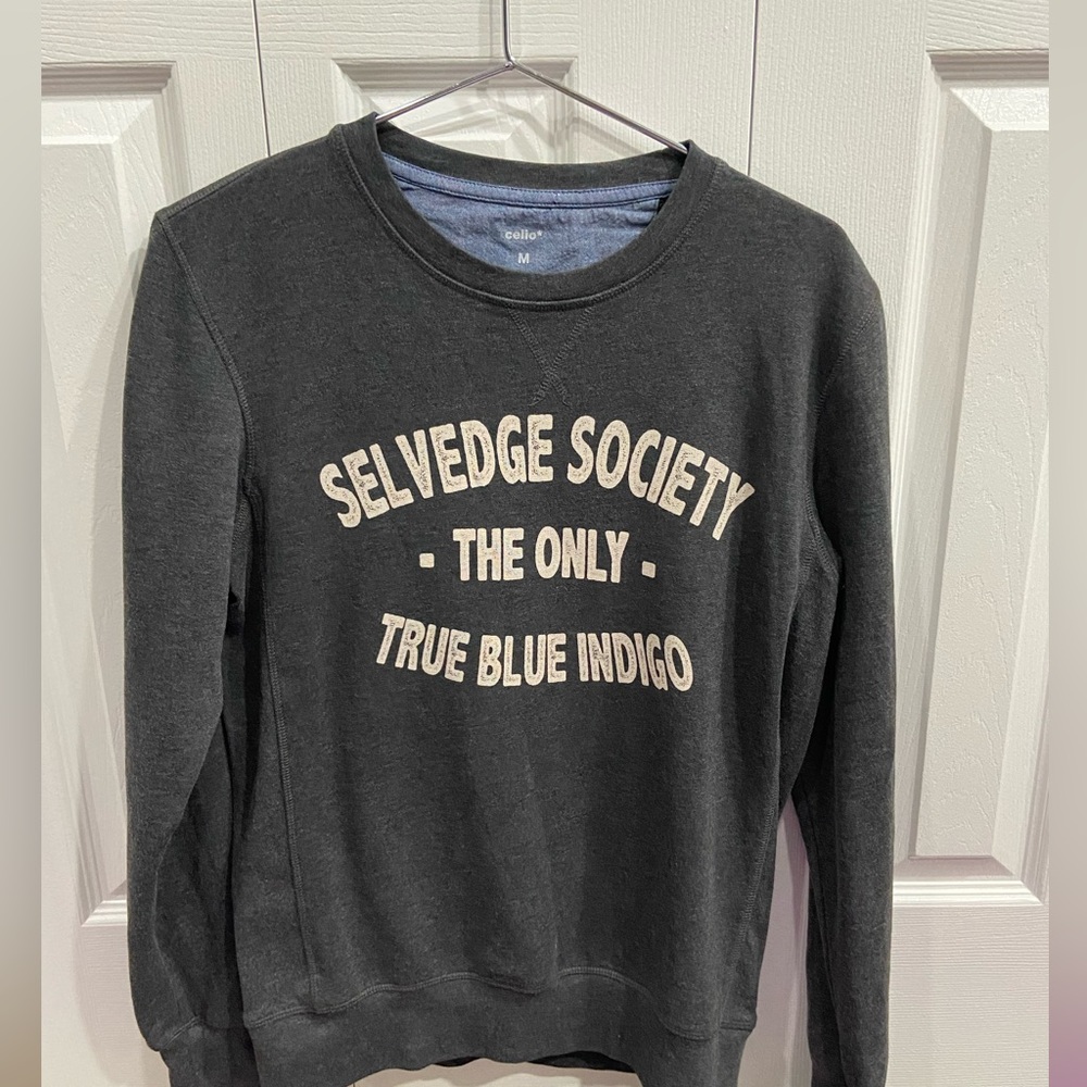 Celio Gray Melange Printed Sweatshirt Sz medium - Picture 1 of 5